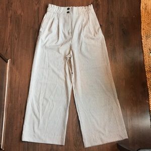 H&M blue/white striped culottes